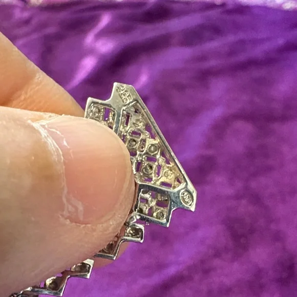 925 Silver Bracelet with Moissanite stones. - Picture 6 of 8